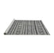 Sideview of Machine Washable Oriental Gray Modern Rug, wshabs2408gry