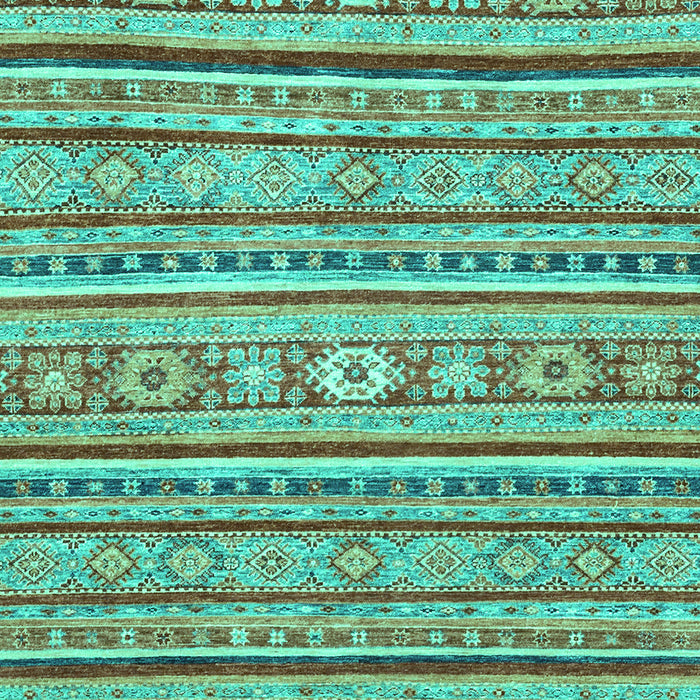 Machine Washable Oriental Turquoise Modern Area Rugs, wshabs2408turq