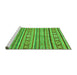 Sideview of Machine Washable Oriental Green Modern Area Rugs, wshabs2408grn