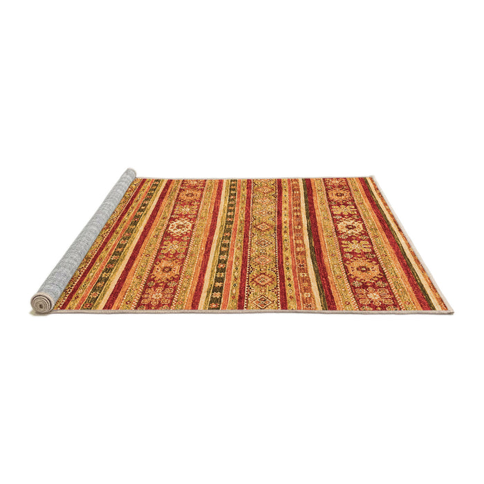 Sideview of Machine Washable Oriental Orange Modern Area Rugs, wshabs2408org