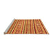 Sideview of Machine Washable Oriental Orange Modern Area Rugs, wshabs2408org