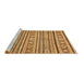 Sideview of Machine Washable Oriental Brown Modern Rug, wshabs2408brn