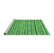 Sideview of Machine Washable Oriental Emerald Green Modern Area Rugs, wshabs2408emgrn