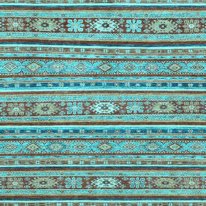 Square Oriental Light Blue Modern Rug, abs2408lblu