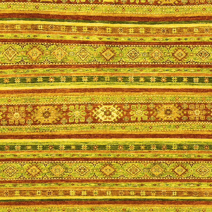 Machine Washable Oriental Yellow Modern Rug, wshabs2408yw