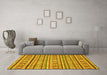 Machine Washable Oriental Yellow Modern Rug in a Living Room, wshabs2408yw