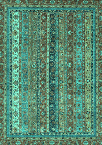 Oriental Turquoise Modern Rug, abs2409turq