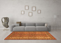 Machine Washable Oriental Orange Modern Rug, wshabs2409org