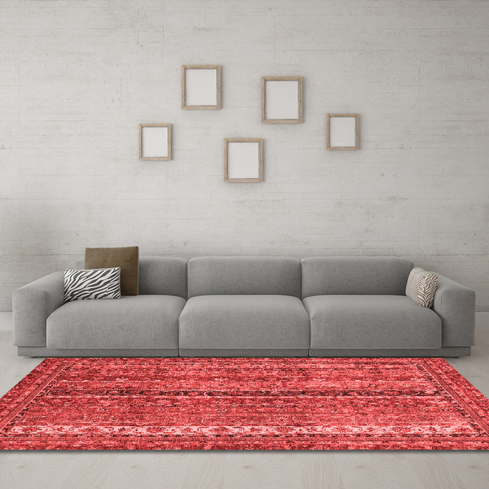 Modern Red Washable Rugs