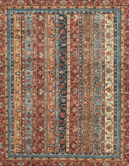 Abstract Dark Sienna Brown Oriental Rug, abs2409