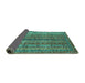 Sideview of Oriental Turquoise Modern Rug, abs2409turq