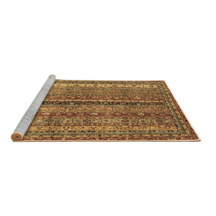 Sideview of Machine Washable Oriental Brown Modern Rug, wshabs2409brn