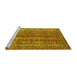 Sideview of Machine Washable Oriental Yellow Modern Rug, wshabs2409yw