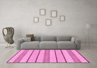 Machine Washable Solid Pink Modern Rug, wshabs240pnk