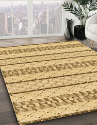 Abstract Cinnamon Brown Solid Rug, abs240