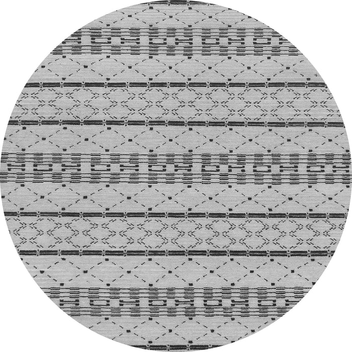 Round Solid Gray Modern Rug, abs240gry