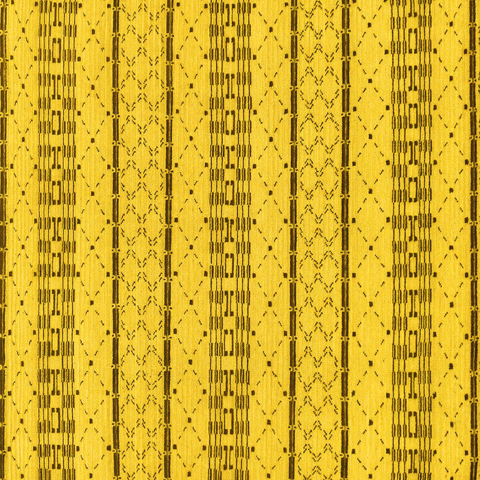 Square Machine Washable Solid Yellow Modern Rug, wshabs240yw