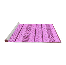 Sideview of Machine Washable Solid Purple Modern Area Rugs, wshabs240pur