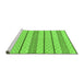 Sideview of Machine Washable Solid Green Modern Area Rugs, wshabs240grn