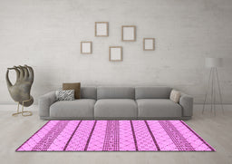 Machine Washable Solid Purple Modern Area Rugs in a Living Room, wshabs240pur