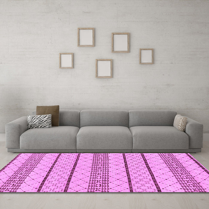 Machine Washable Solid Purple Modern Area Rugs in a Living Room, wshabs240pur