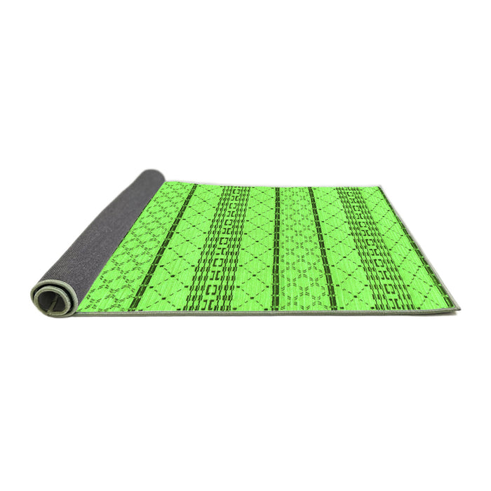 Sideview of Solid Green Modern Rug, abs240grn