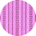 Round Solid Purple Modern Rug, abs240pur