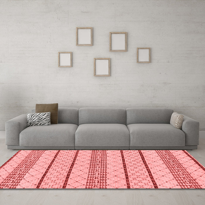Modern Red Washable Rugs