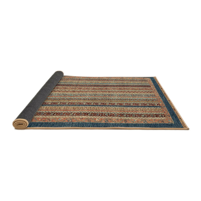 Sideview of Abstract Camel Brown Oriental Rug, abs2410