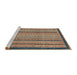 Sideview of Machine Washable Abstract Camel Brown Rug, wshabs2410