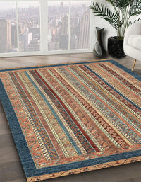 Abstract Camel Brown Oriental Rug, abs2410