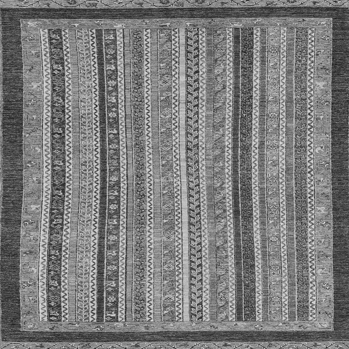 Square Machine Washable Oriental Gray Modern Rug, wshabs2410gry