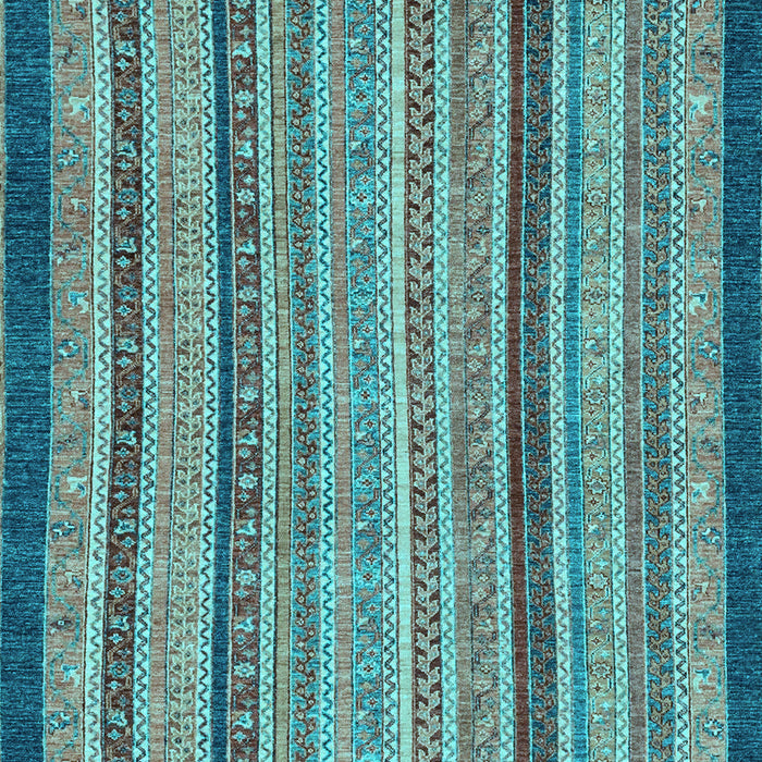 Machine Washable Oriental Light Blue Modern Rug, wshabs2410lblu