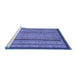 Sideview of Machine Washable Oriental Blue Modern Rug, wshabs2410blu