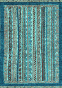 Oriental Light Blue Modern Rug, abs2410lblu