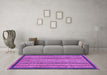 Machine Washable Oriental Purple Modern Area Rugs in a Living Room, wshabs2410pur