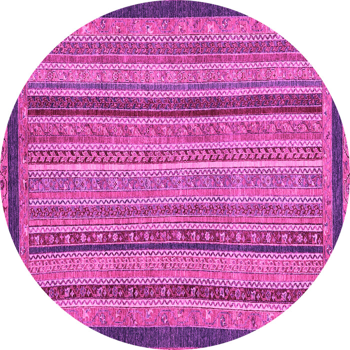 Round Oriental Pink Modern Rug, abs2410pnk
