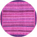 Round Oriental Pink Modern Rug, abs2410pnk