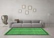 Machine Washable Oriental Emerald Green Modern Area Rugs in a Living Room,, wshabs2410emgrn