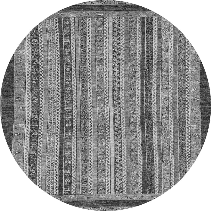 Round Oriental Gray Modern Rug, abs2410gry