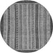 Round Oriental Gray Modern Rug, abs2410gry