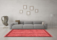 Machine Washable Oriental Red Modern Rug, wshabs2410red