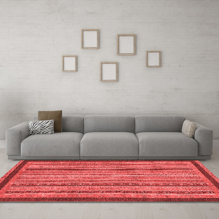Modern Red Washable Rugs