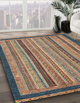 Machine Washable Abstract Camel Brown Rug in a Family Room, wshabs2410