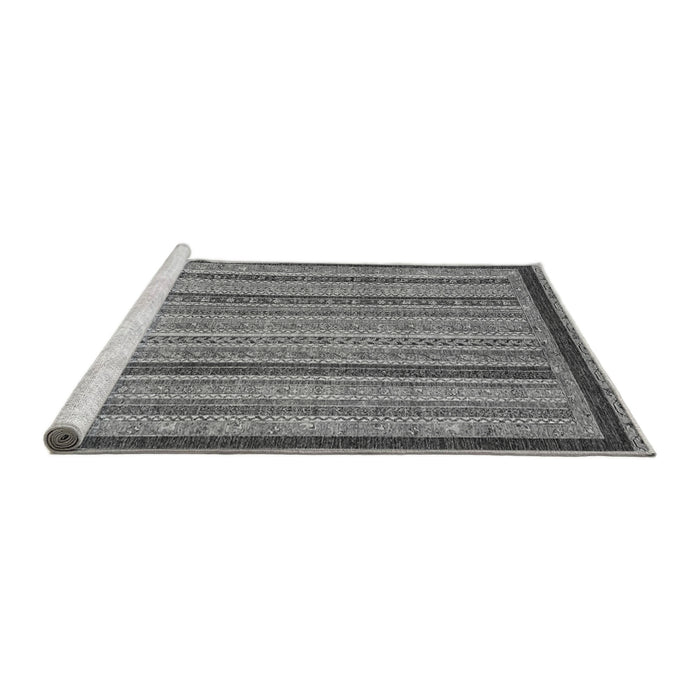 Sideview of Machine Washable Oriental Gray Modern Rug, wshabs2410gry