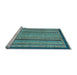 Sideview of Machine Washable Oriental Light Blue Modern Rug, wshabs2410lblu