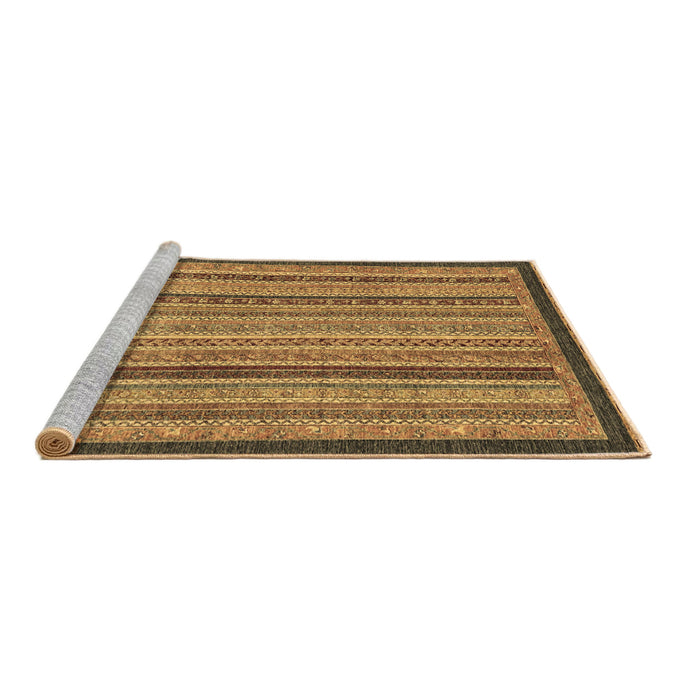 Sideview of Machine Washable Oriental Brown Modern Rug, wshabs2410brn