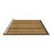 Sideview of Machine Washable Oriental Brown Modern Rug, wshabs2410brn