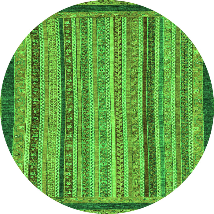 Round Oriental Green Modern Rug, abs2410grn