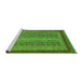 Sideview of Machine Washable Oriental Green Modern Area Rugs, wshabs2411grn